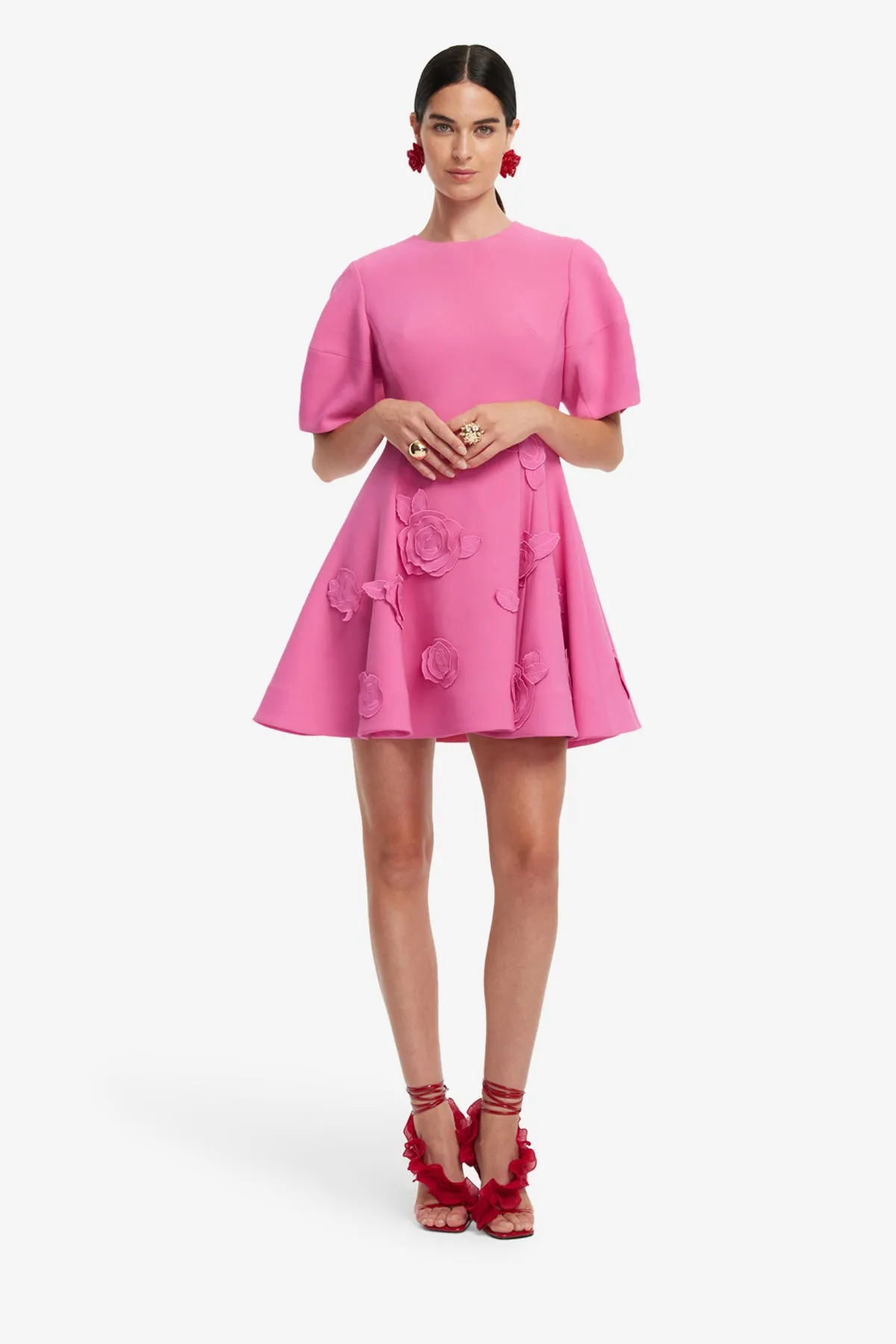Simona Appliqué Mini Dress - Pink sold by LEO LIN product image thumbnail 3