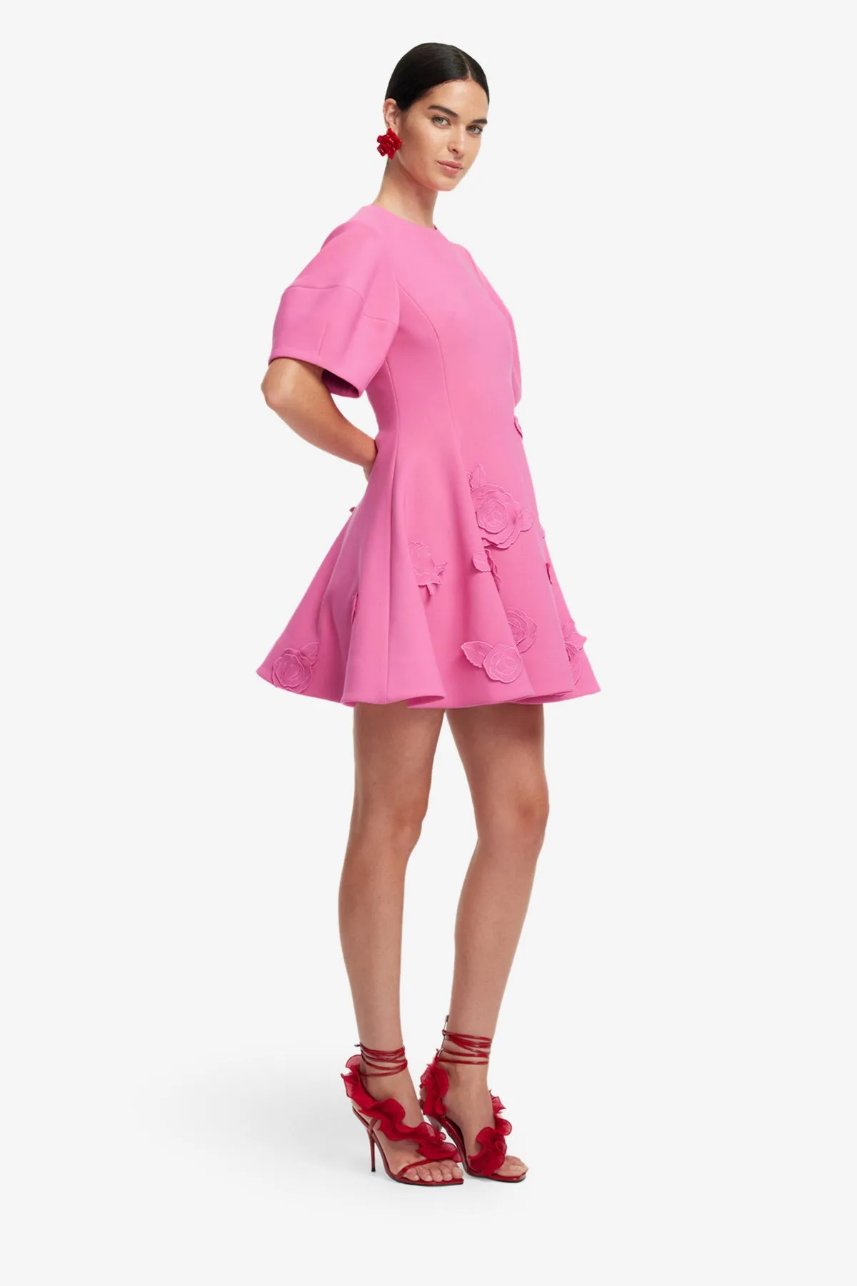 Simona Appliqué Mini Dress - Pink sold by LEO LIN product image thumbnail 4