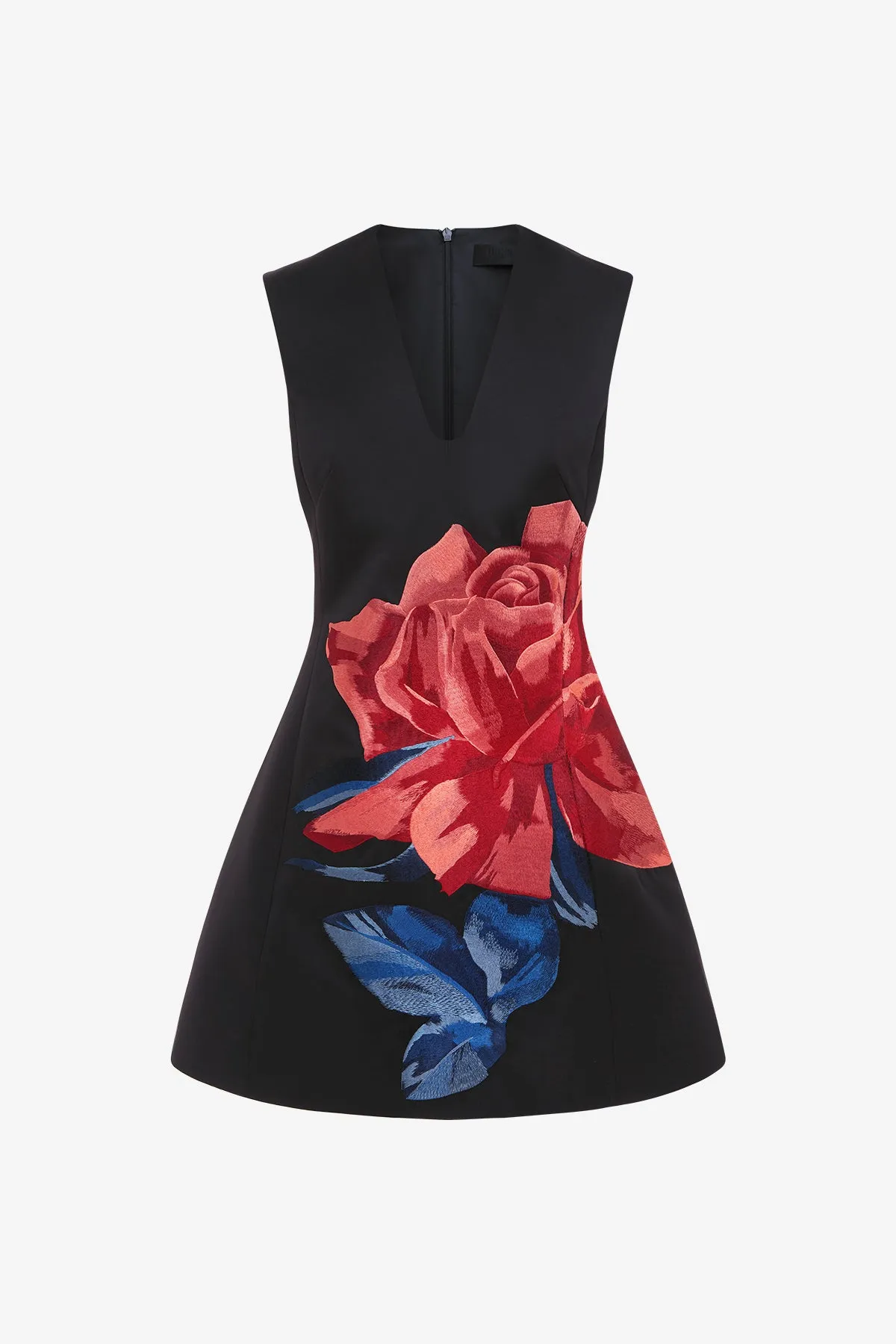 Briana V Neck Mini Dress - Rose Print sold by LEO LIN