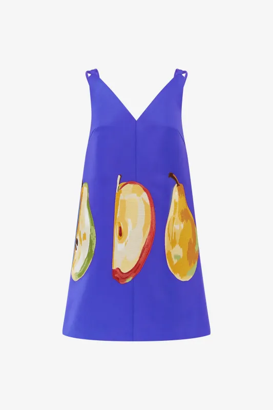 Taylor Embroidered Mini Dress - Pear Print sold by LEO LIN