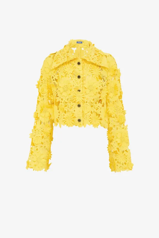 Robyn Lace Shirt - Sunshine sold by LEO LIN