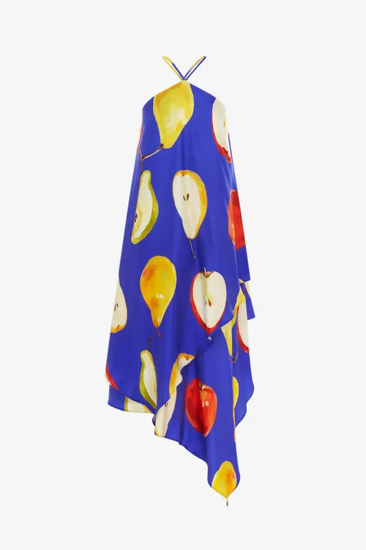 Sally Halterneck Maxi Dress - Pear Print made by LEO LIN