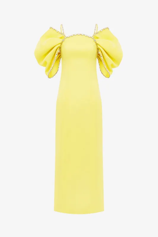 Arabella Embellished Maxi Dress - Sunshine made by LEO LIN