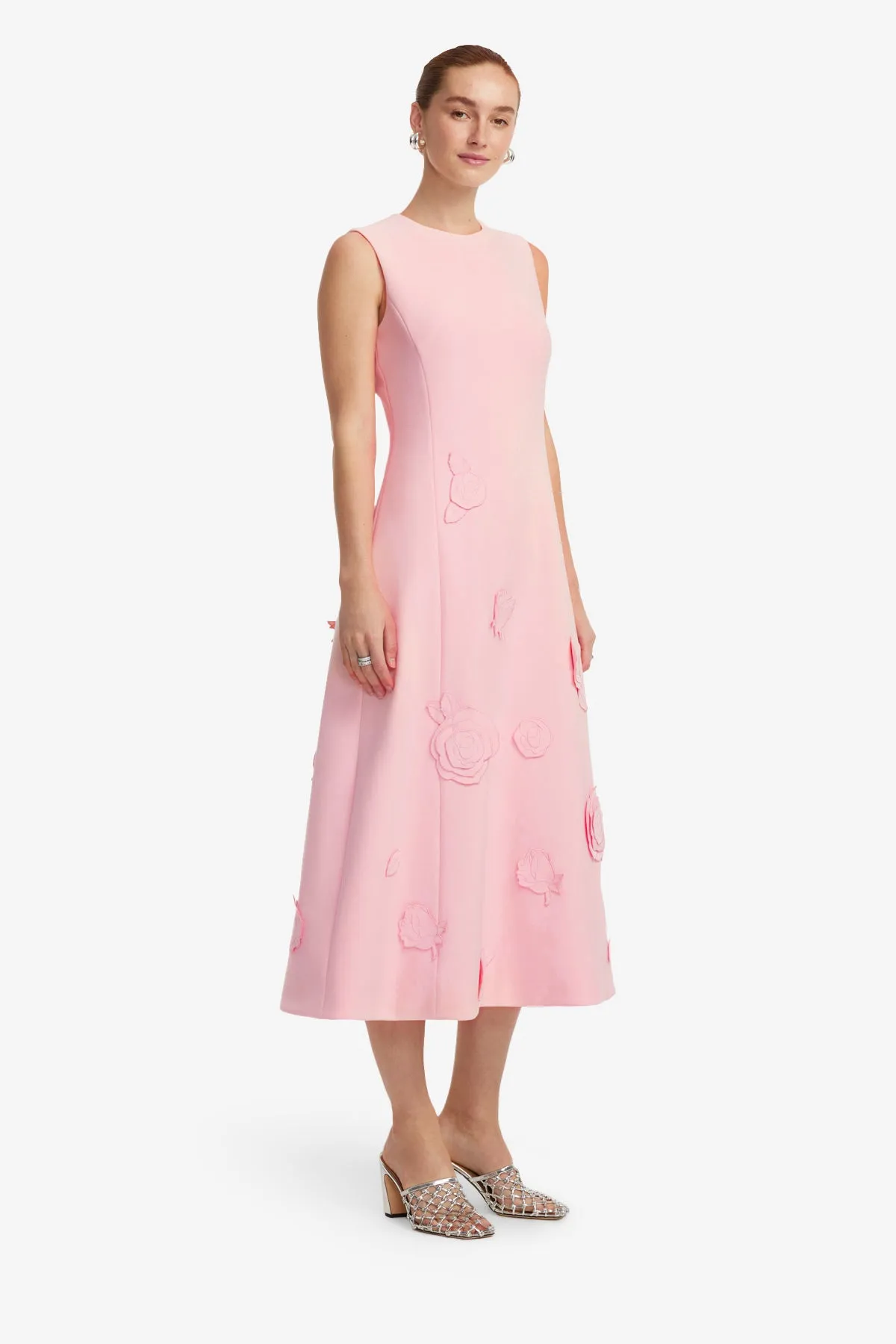 Cleo Appliqué Sleeveless Midi Dress - Blush Pink sold by LEO LIN product image thumbnail 4