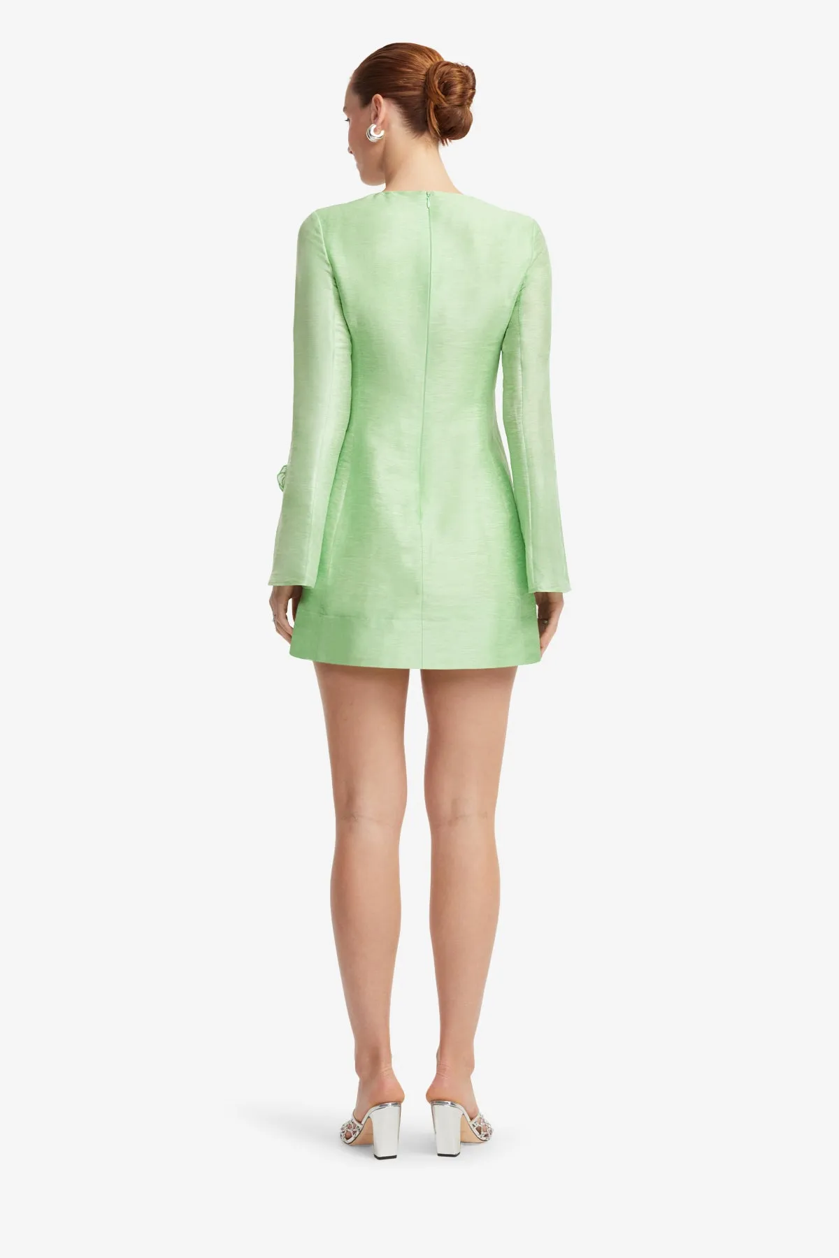 Suzanne Appliqué Long Sleeve Mini Dress - Juniper Green sold by LEO LIN product image thumbnail 5