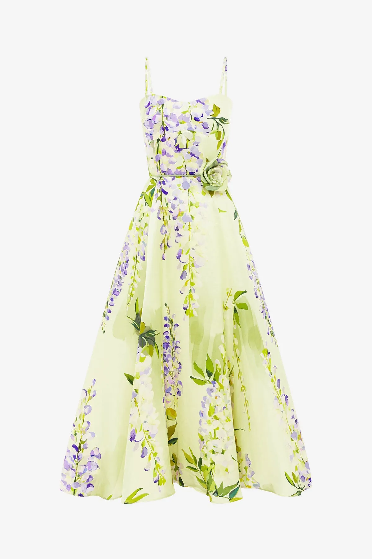 Mariela Midi Dress - Wisteria Print sold by LEO LIN