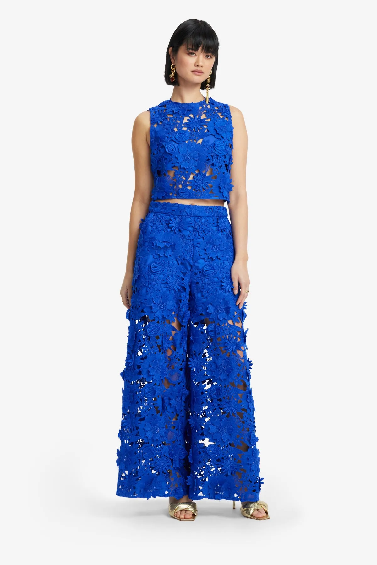 Iris Lace Top - Lapis sold by LEO LIN product image thumbnail 3