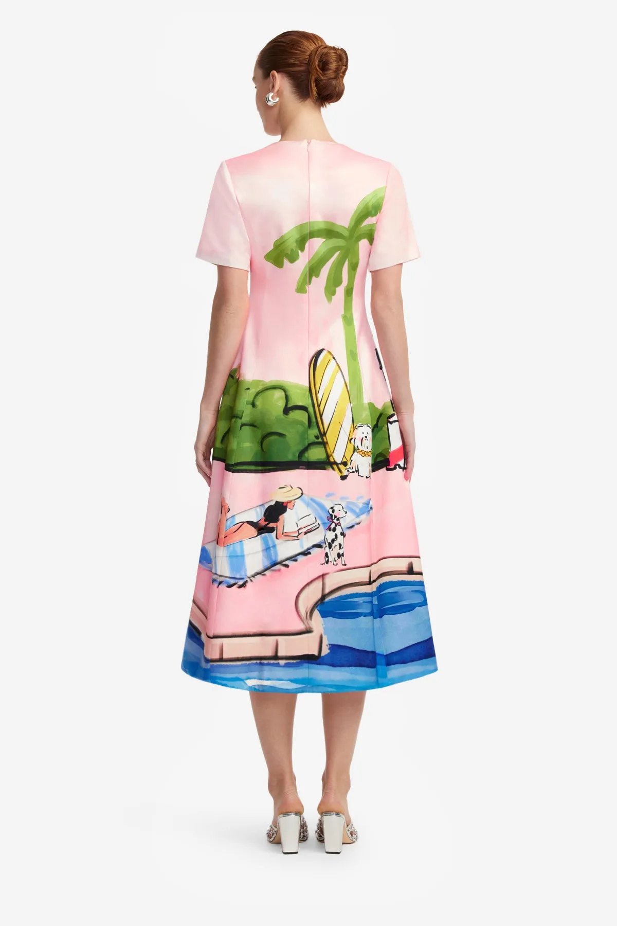 Caroline Short Sleeve Midi Dress - Riviera Print sold by LEO LIN product image thumbnail 5