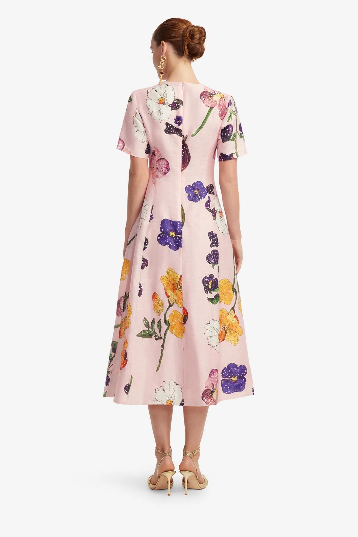 Caroline Short Sleeve Midi Dress - Wildbloom sold by LEO LIN product image thumbnail 5