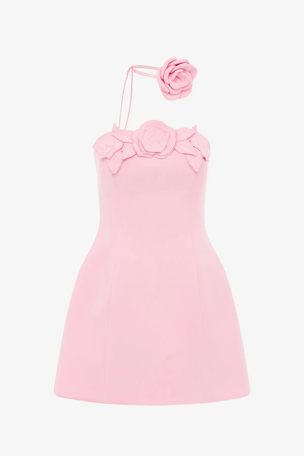 Roselle Appliqué Bustier Mini Dress - Blush Pink sold by LEO LIN