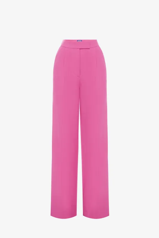 Elisha Wide Leg Pants - Fuchsia sold by LEO LIN