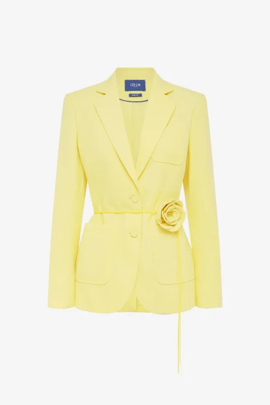 Vesper Fitted Blazer - Limoncello made by LEO LIN