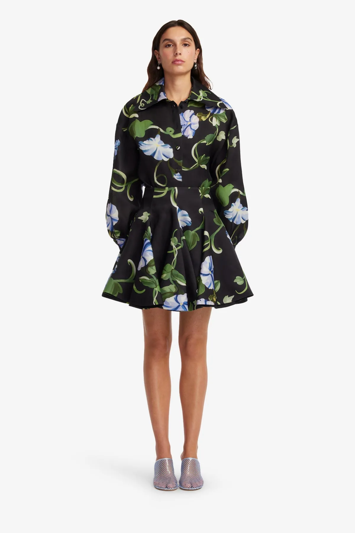 Kaity Skirt - Vine Print in Ebony sold by LEO LIN product image thumbnail 2