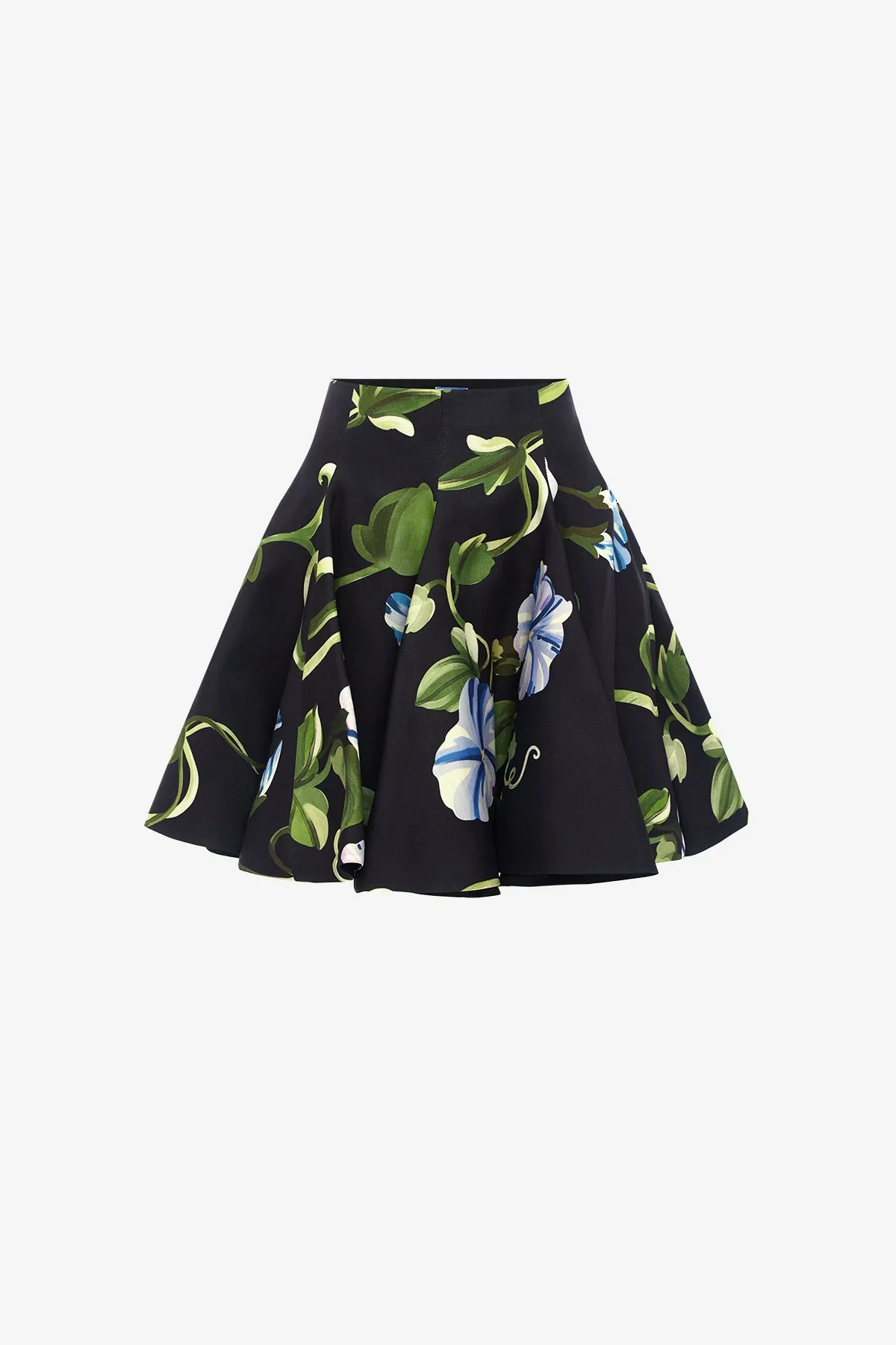 Kaity Skirt - Vine Print in Ebony sold by LEO LIN