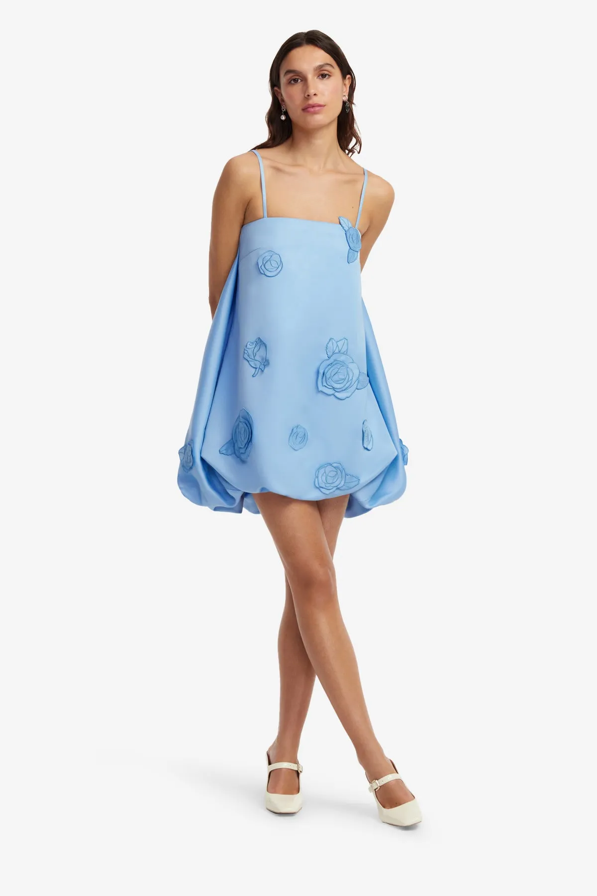 Patsy Appliqué Puff Mini Dress - Pastel Blue sold by LEO LIN product image thumbnail 3