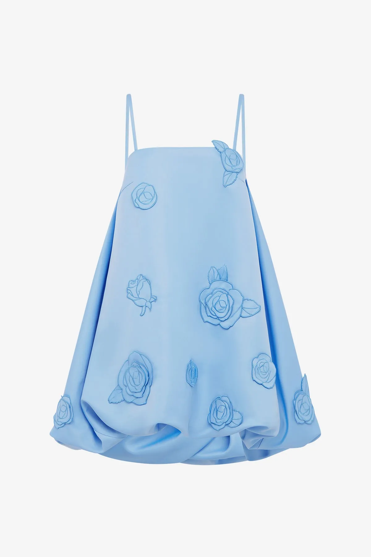 Patsy Appliqué Puff Mini Dress - Pastel Blue sold by LEO LIN