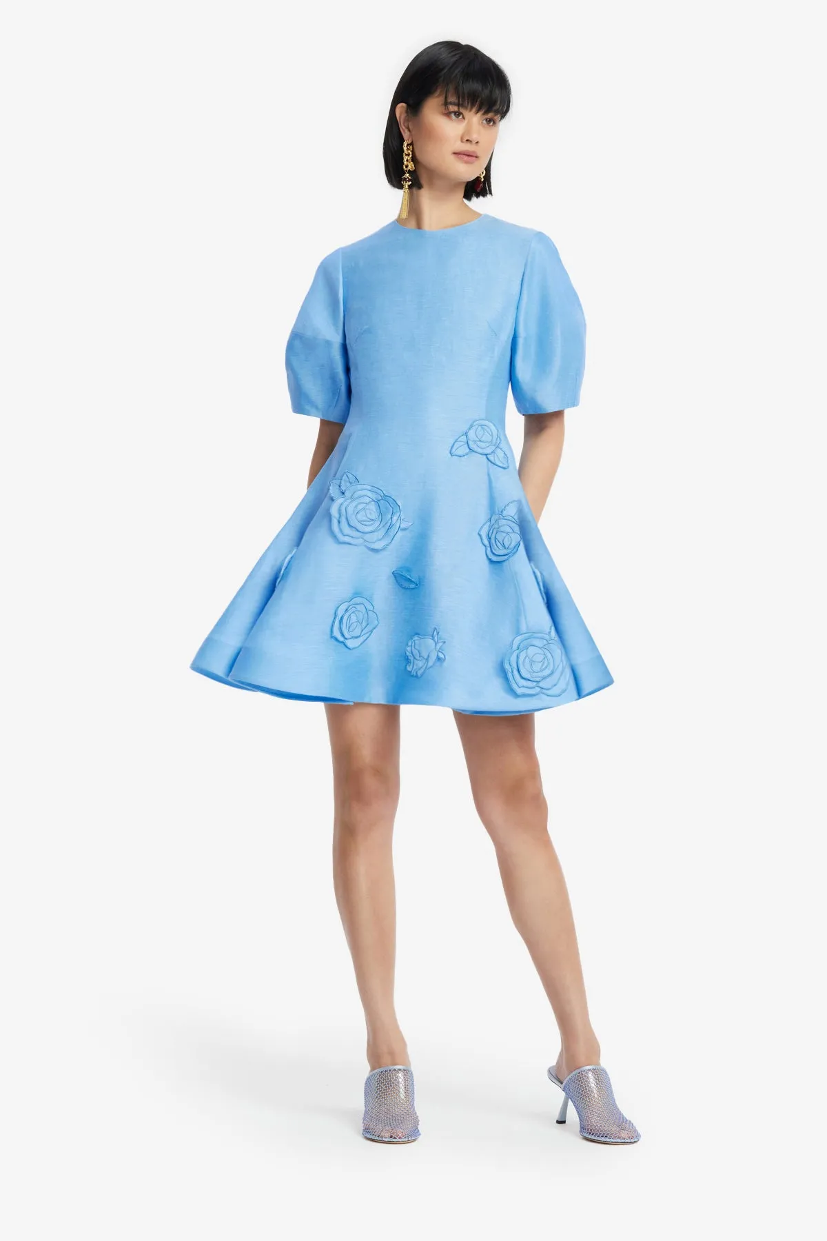 Simona Appliqué Mini Dress - Pastel Blue sold by LEO LIN product image thumbnail 3