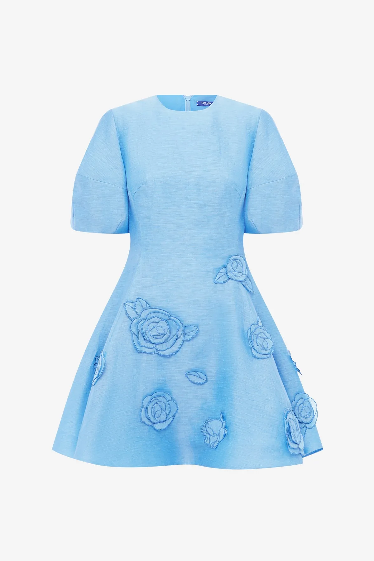 Simona Appliqué Mini Dress - Pastel Blue sold by LEO LIN