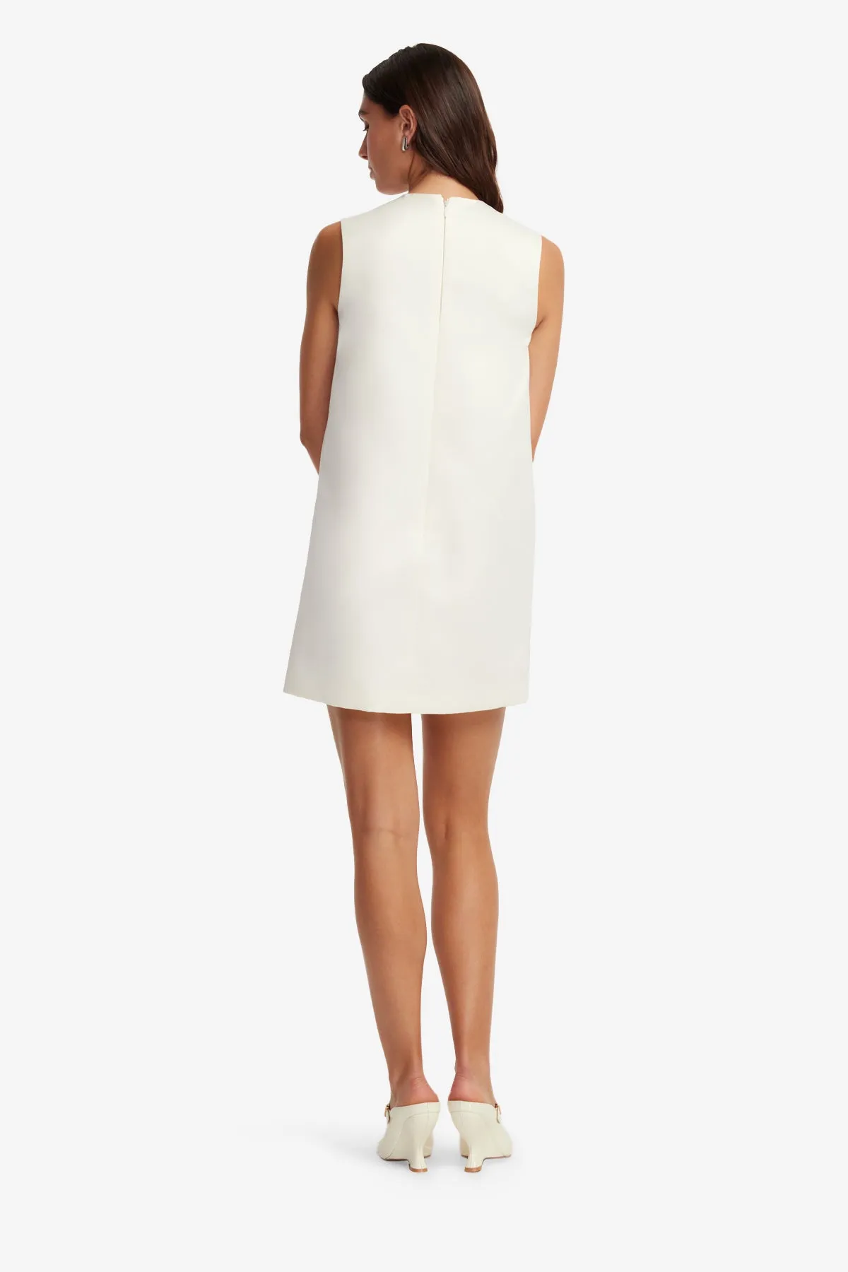 Yvonne Appliqué Floral Mini Dress - Vine Print in Snow sold by LEO LIN product image thumbnail 5