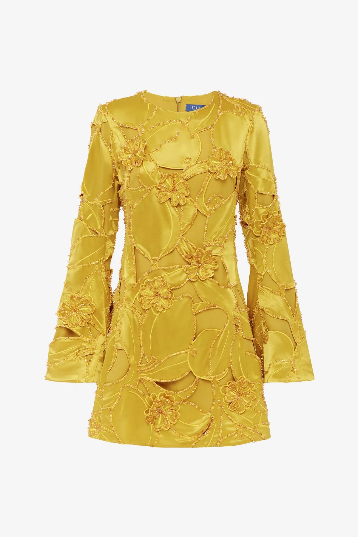 Suzanne Embellished Bell Sleeve Mini Dress - Opulence sold by LEO LIN