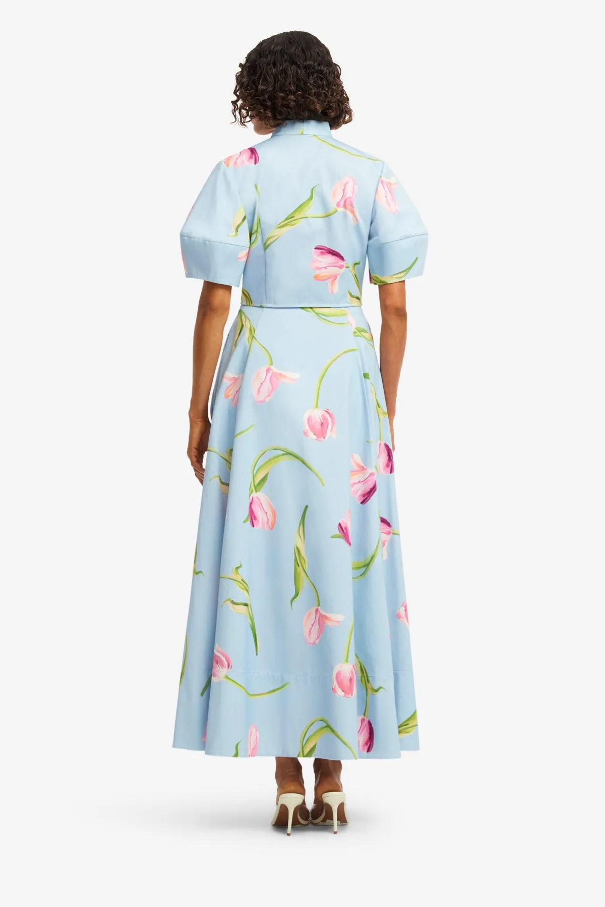Elina Maxi Skirt - Tulip Print in Blue sold by LEO LIN product image thumbnail 5