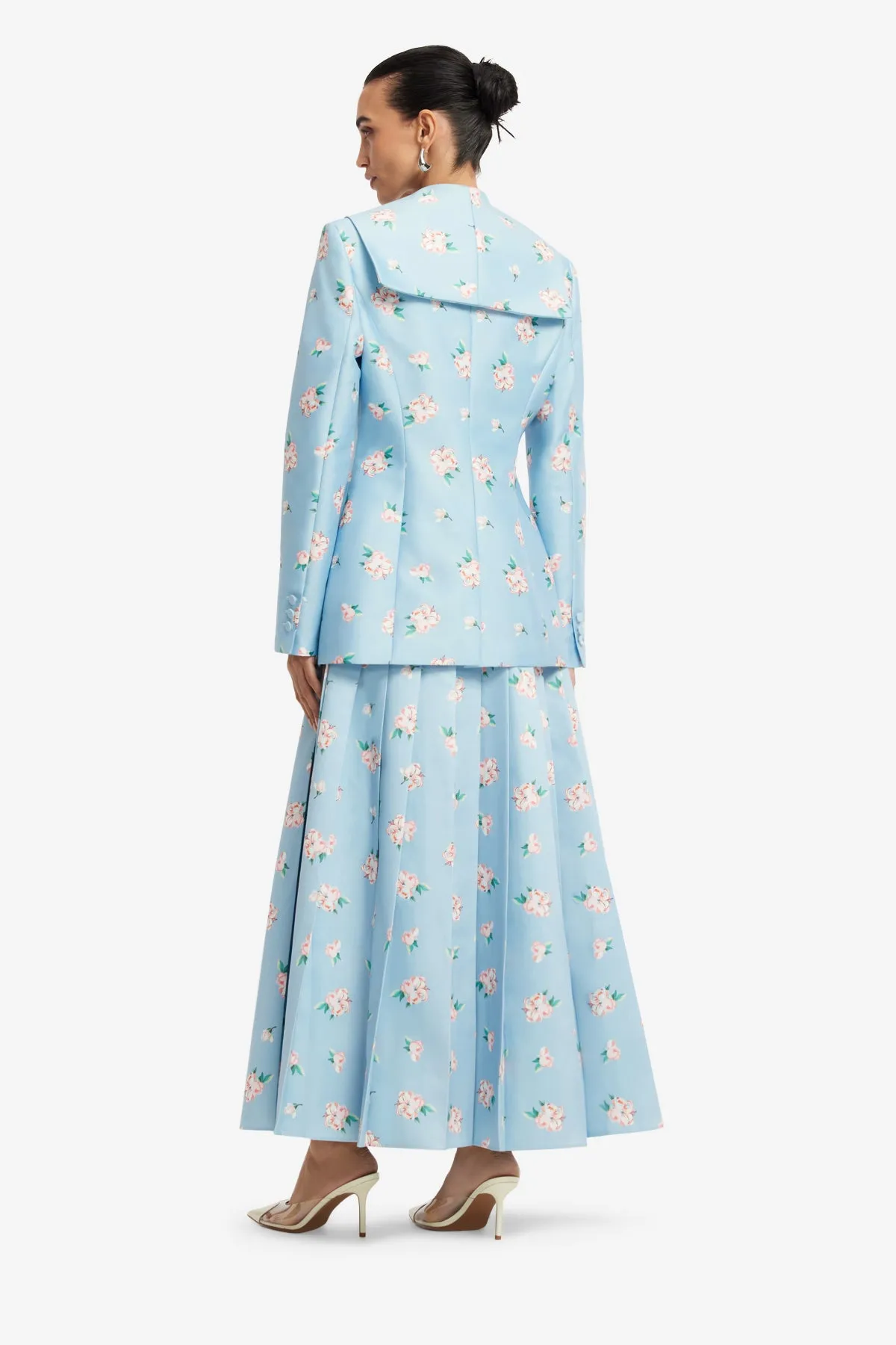 Brynn Blazer - Ditsy Floral Print in Blue sold by LEO LIN product image thumbnail 5