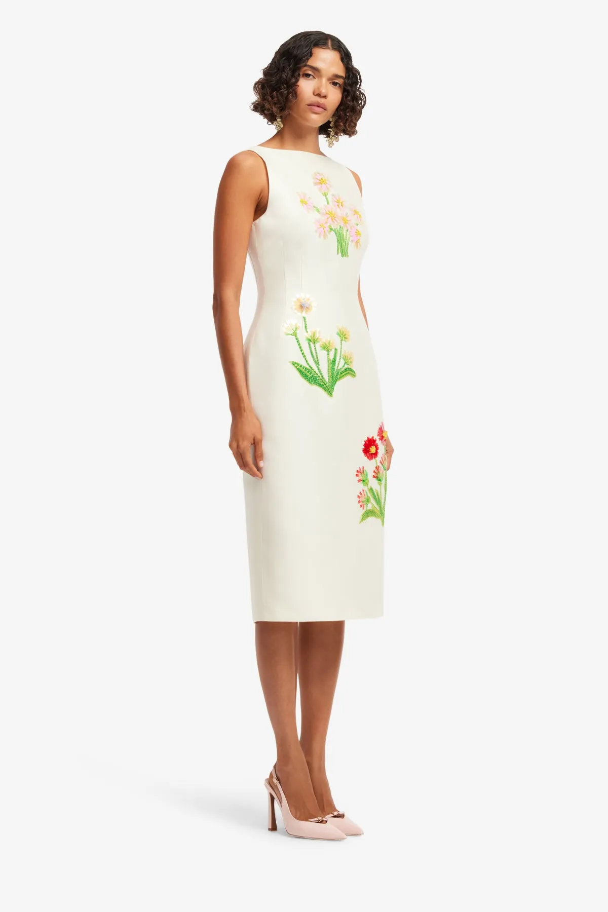 Eleanor Embellished Wool Midi Dress - Wildflower sold by LEO LIN product image thumbnail 4