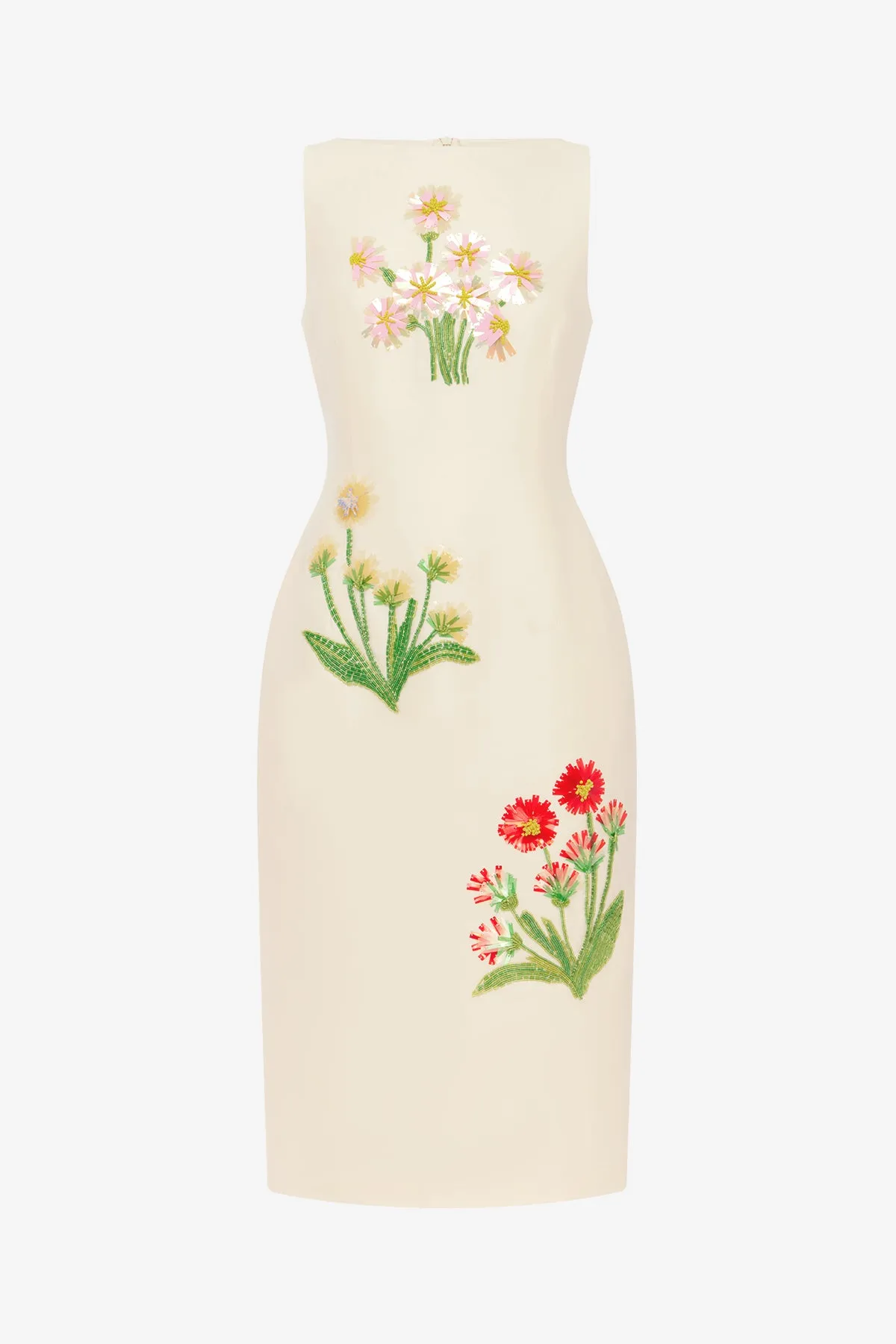 Eleanor Embellished Wool Midi Dress - Wildflower sold by LEO LIN