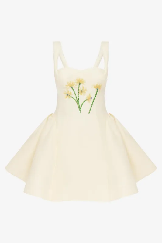 Ariel Embellished Wool Mini Dress - Wildflower made by LEO LIN