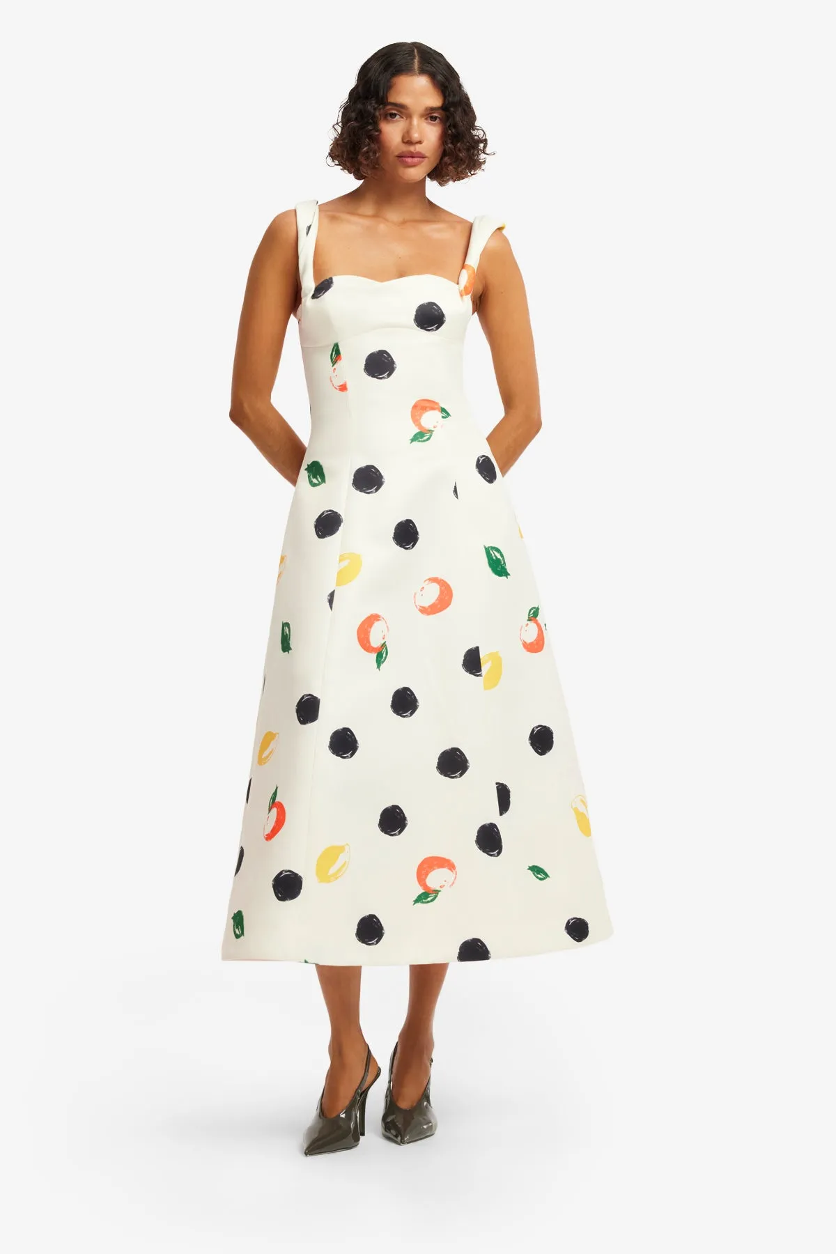 Beatrice Midi Dress - Citrus Spots sold by LEO LIN product image thumbnail 3