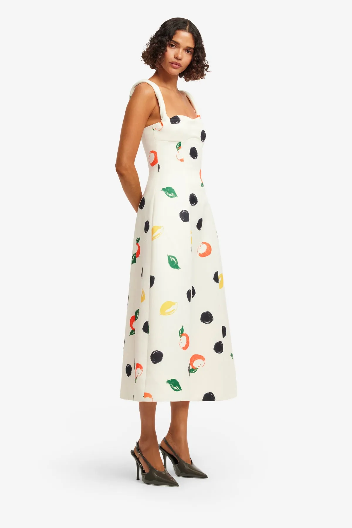 Beatrice Midi Dress - Citrus Spots sold by LEO LIN product image thumbnail 4
