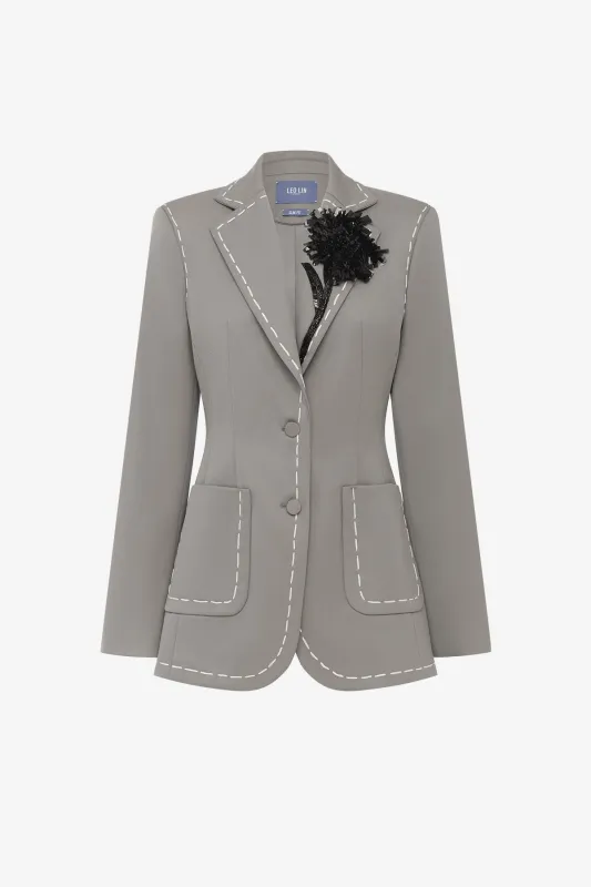 Jillian Blazer - Steel made by LEO LIN