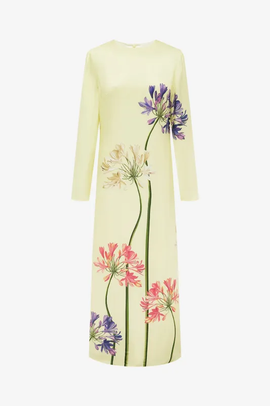 Cassandra Maxi Dress - Agapanthus Print made by LEO LIN