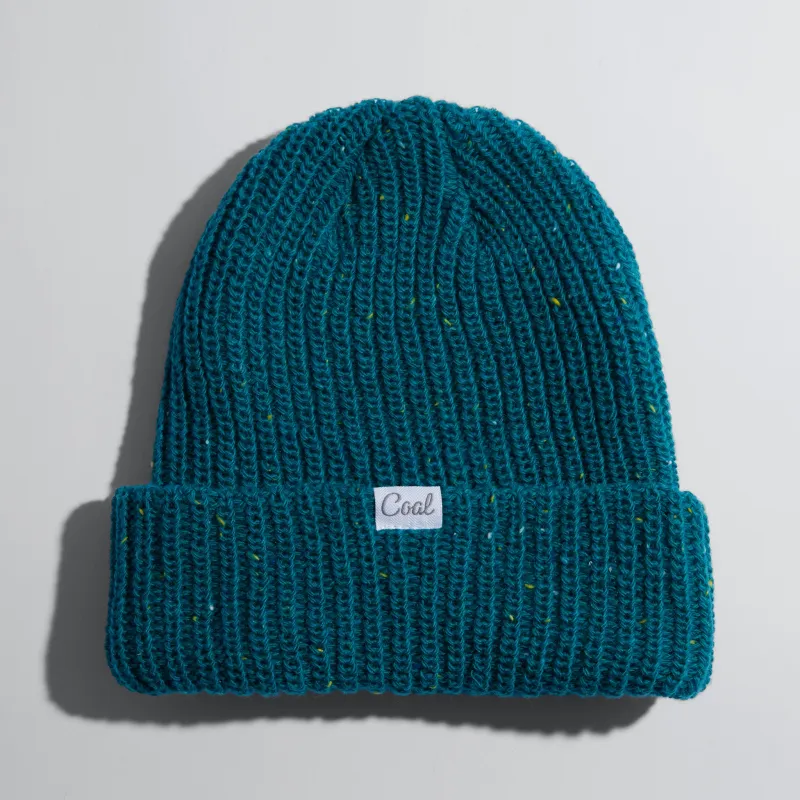 The Edith Rainbow Speckle Knit Beanie made by Coal Headwear