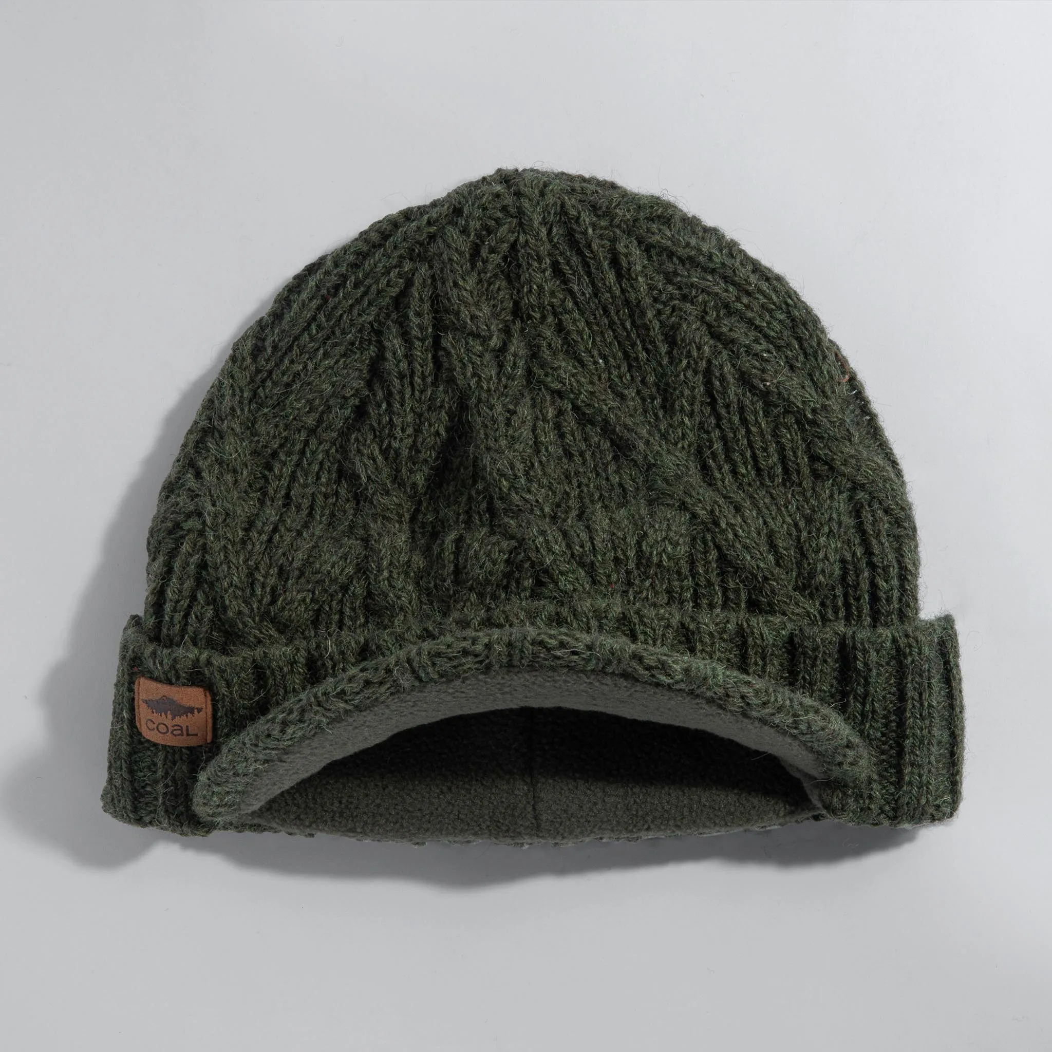 The Yukon Brim Cable Knit Wool Beanie sold by Coal Headwear product image thumbnail 4