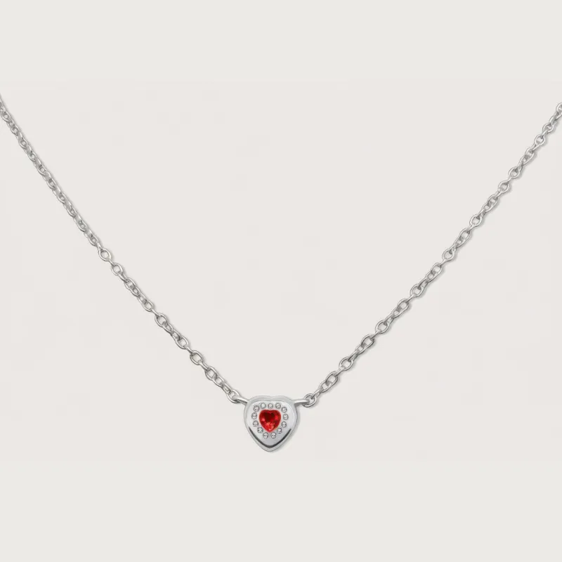 Medina Heart Necklace in Silver sold by Cadena