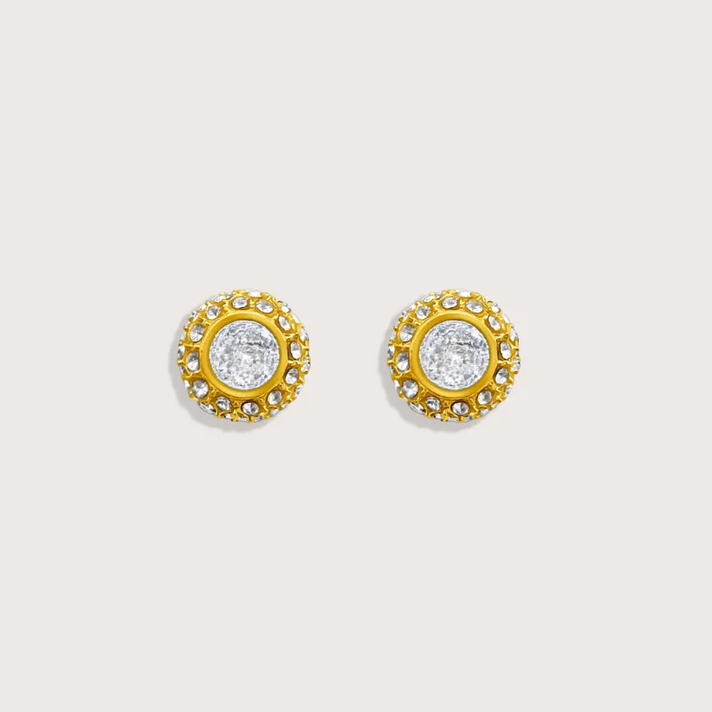 Bella Studs in Gold sold by Cadena