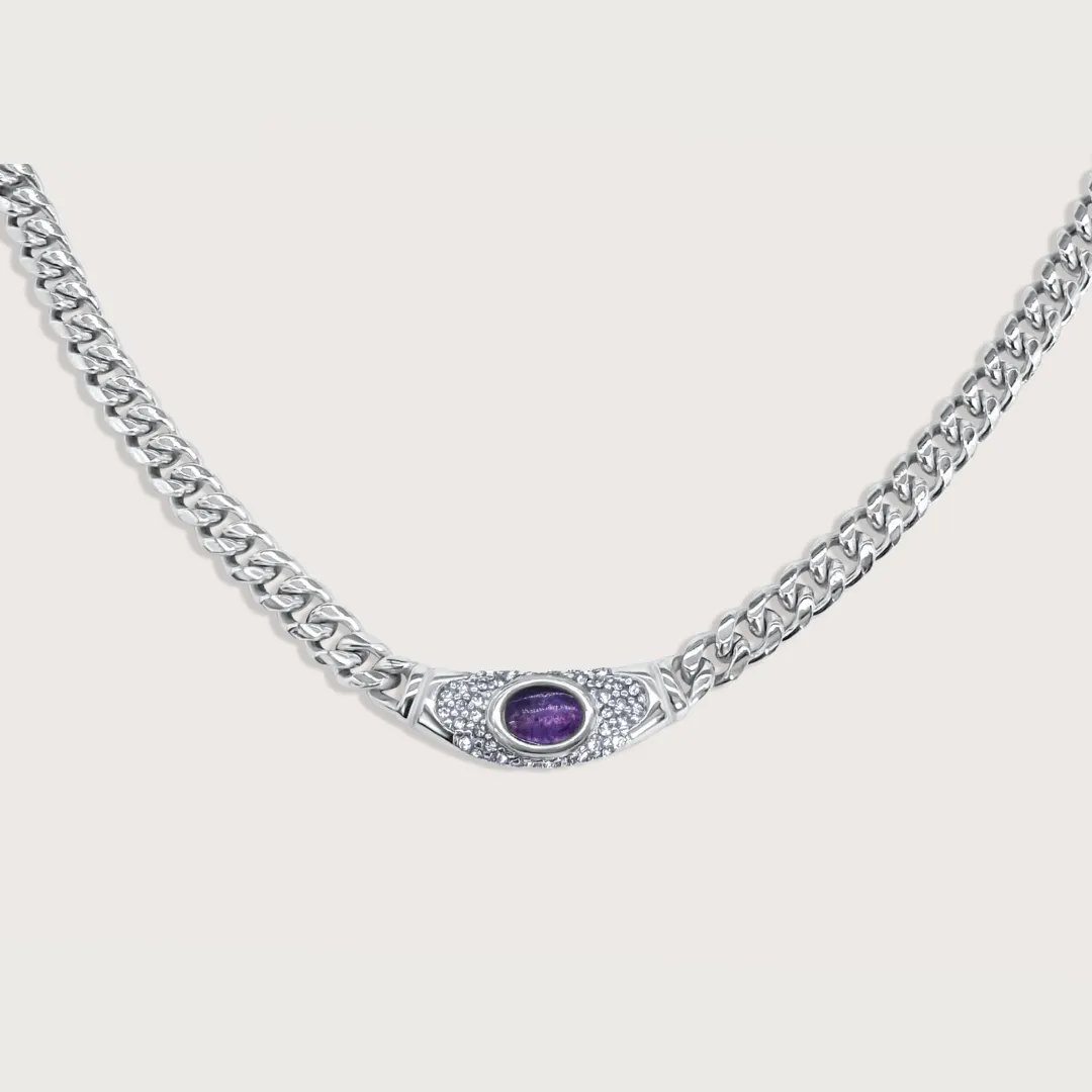 Bella Necklace in Silver Amethyst sold by Cadena