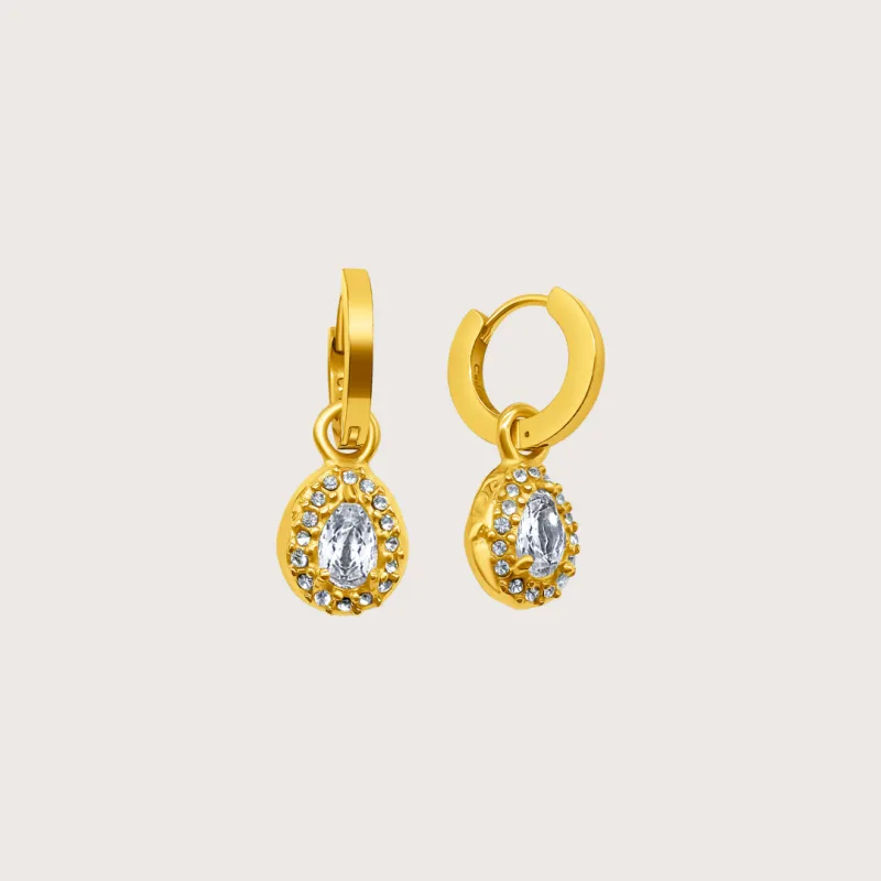Bella Drop Earrings in Gold sold by Cadena