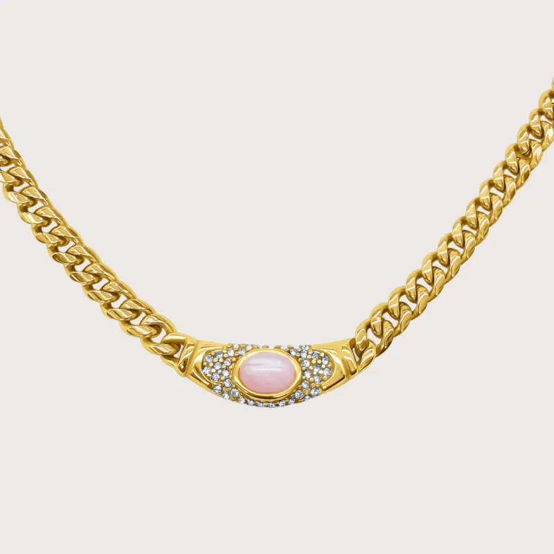 Bella Necklace Rose Quartz sold by Cadena