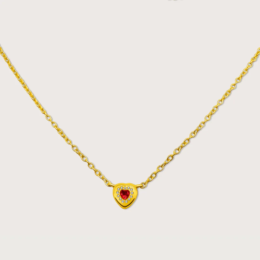 Medina Heart Necklace in Gold sold by Cadena
