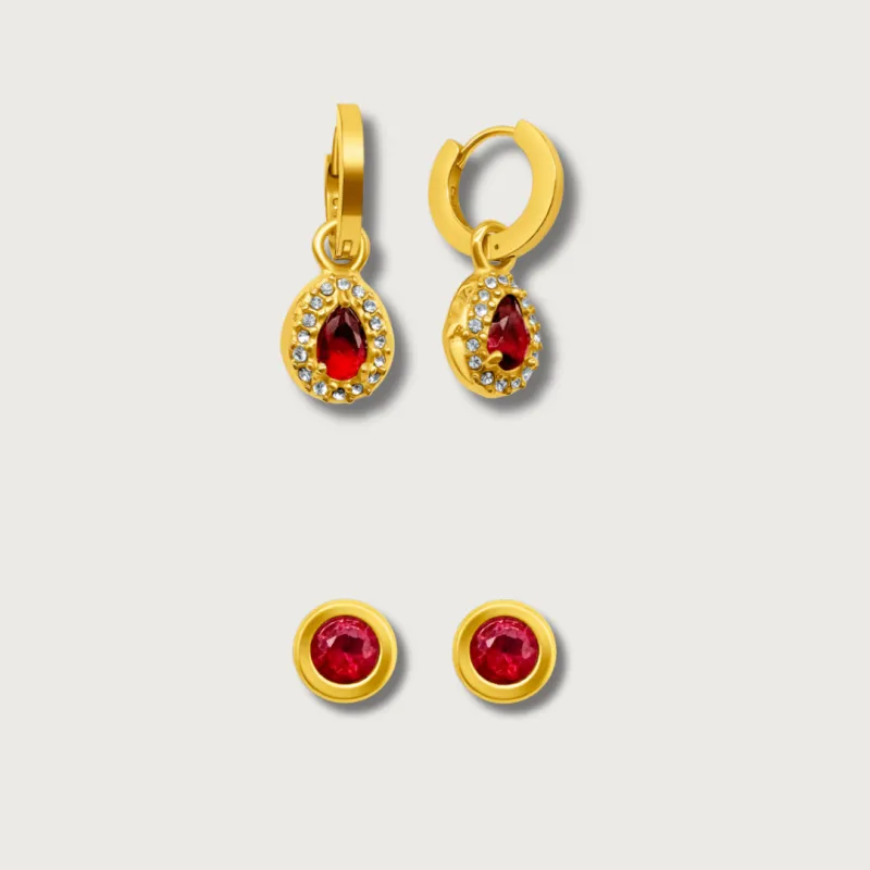 Signature Red Earring bundle made by Cadena