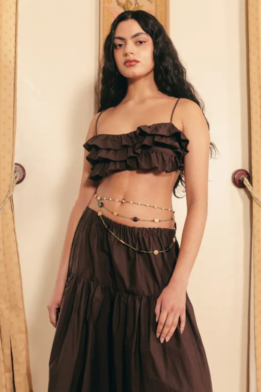 RUFFLE BRALETTE | CHOCOLATE sold by SISTER Studios