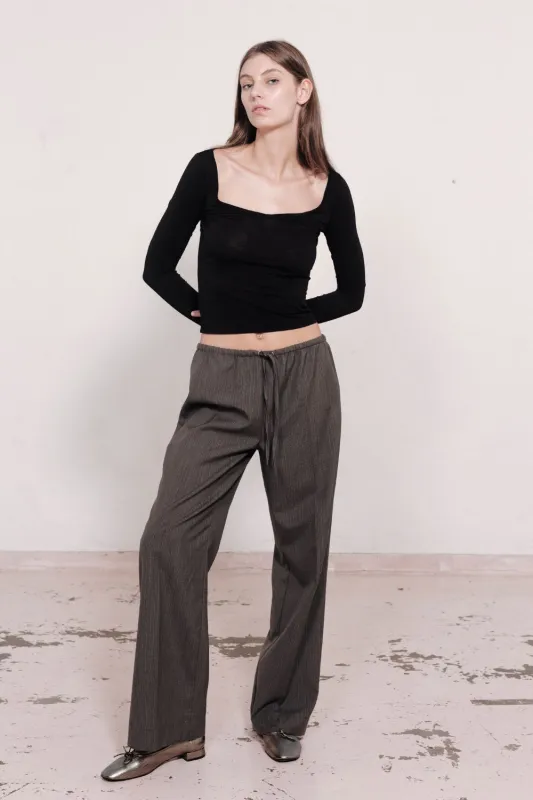 RELAXED DRAWSTRING PANT | CHARCOAL sold by SISTER Studios