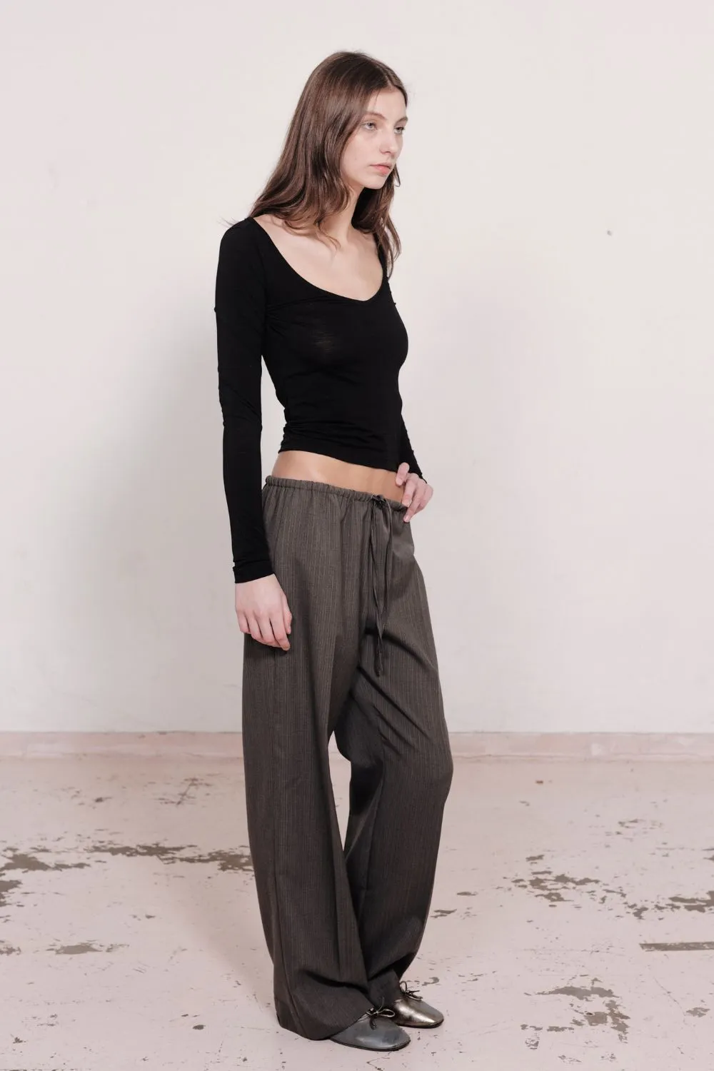 RELAXED DRAWSTRING PANT | CHARCOAL sold by SISTER Studios product image thumbnail 3