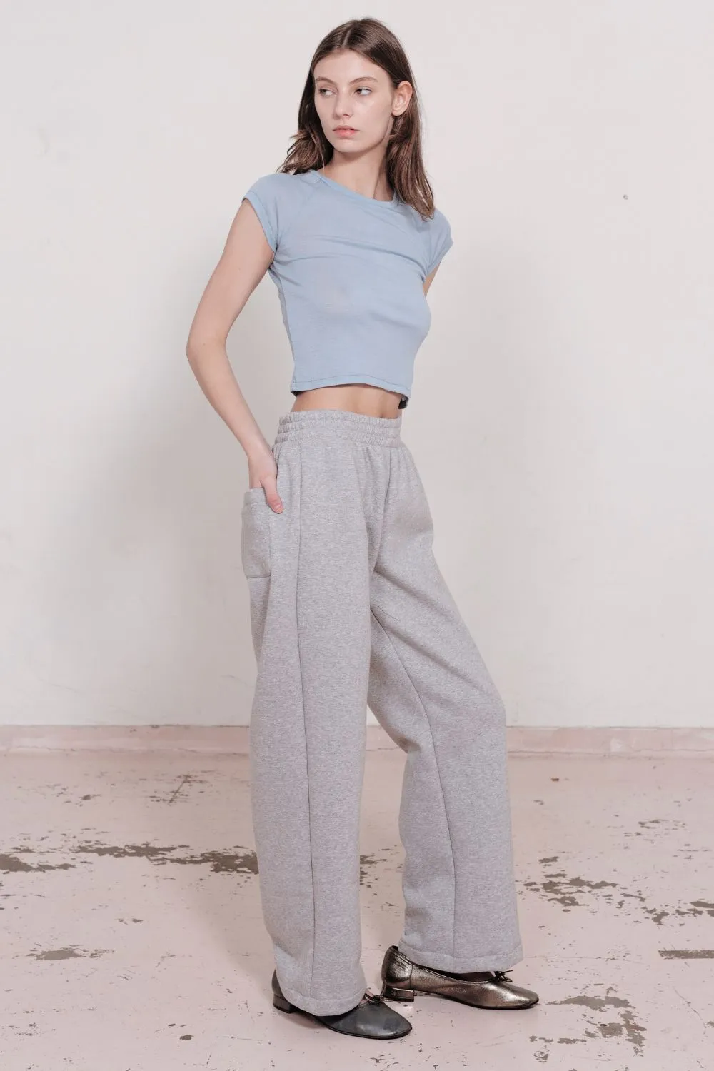 GIGI TRACK PANT | GREY MARLE sold by SISTER Studios product image thumbnail 4