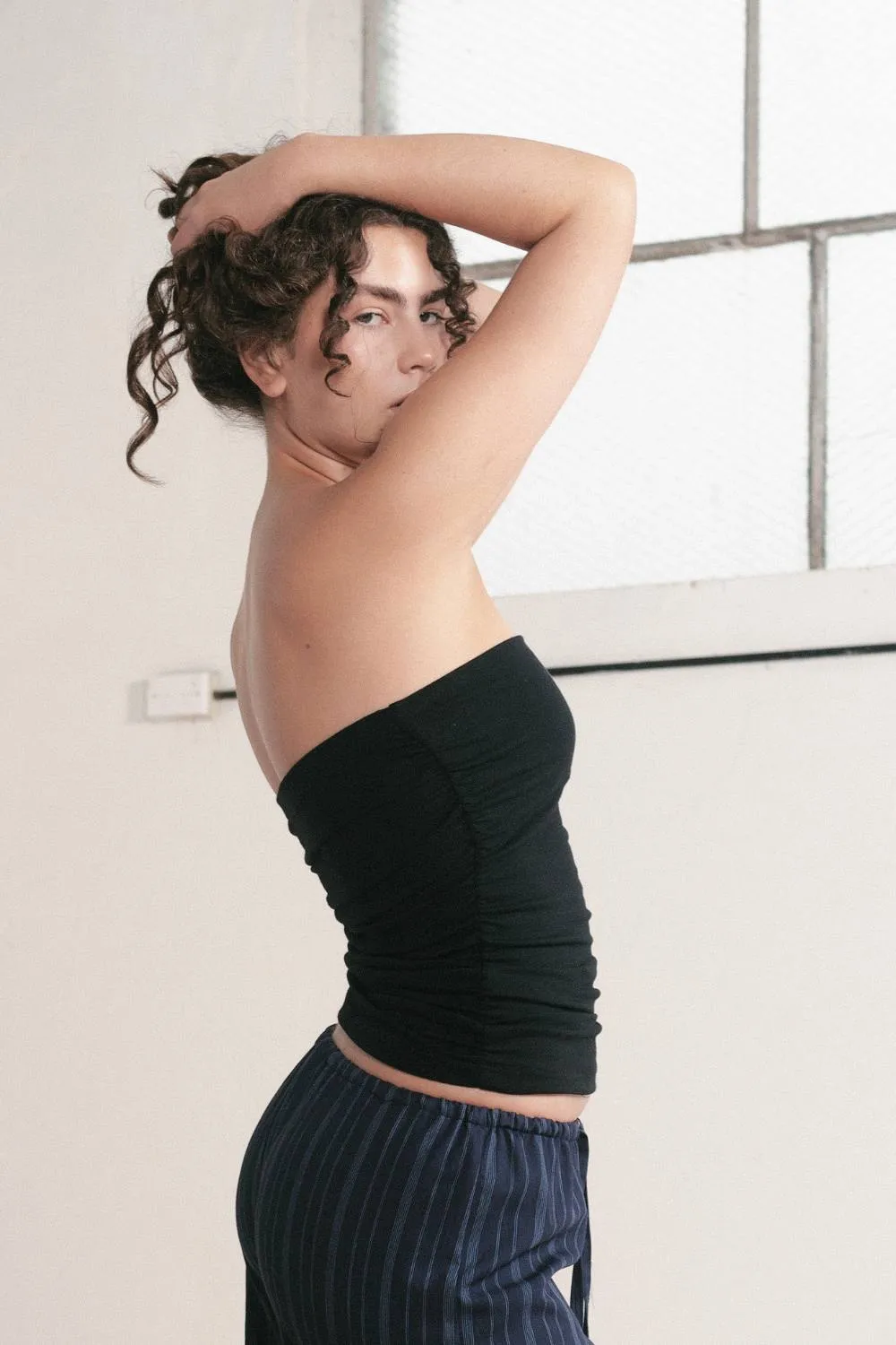 EVA GATHERED BOOB TUBE | BLACK sold by SISTER Studios product image thumbnail 2