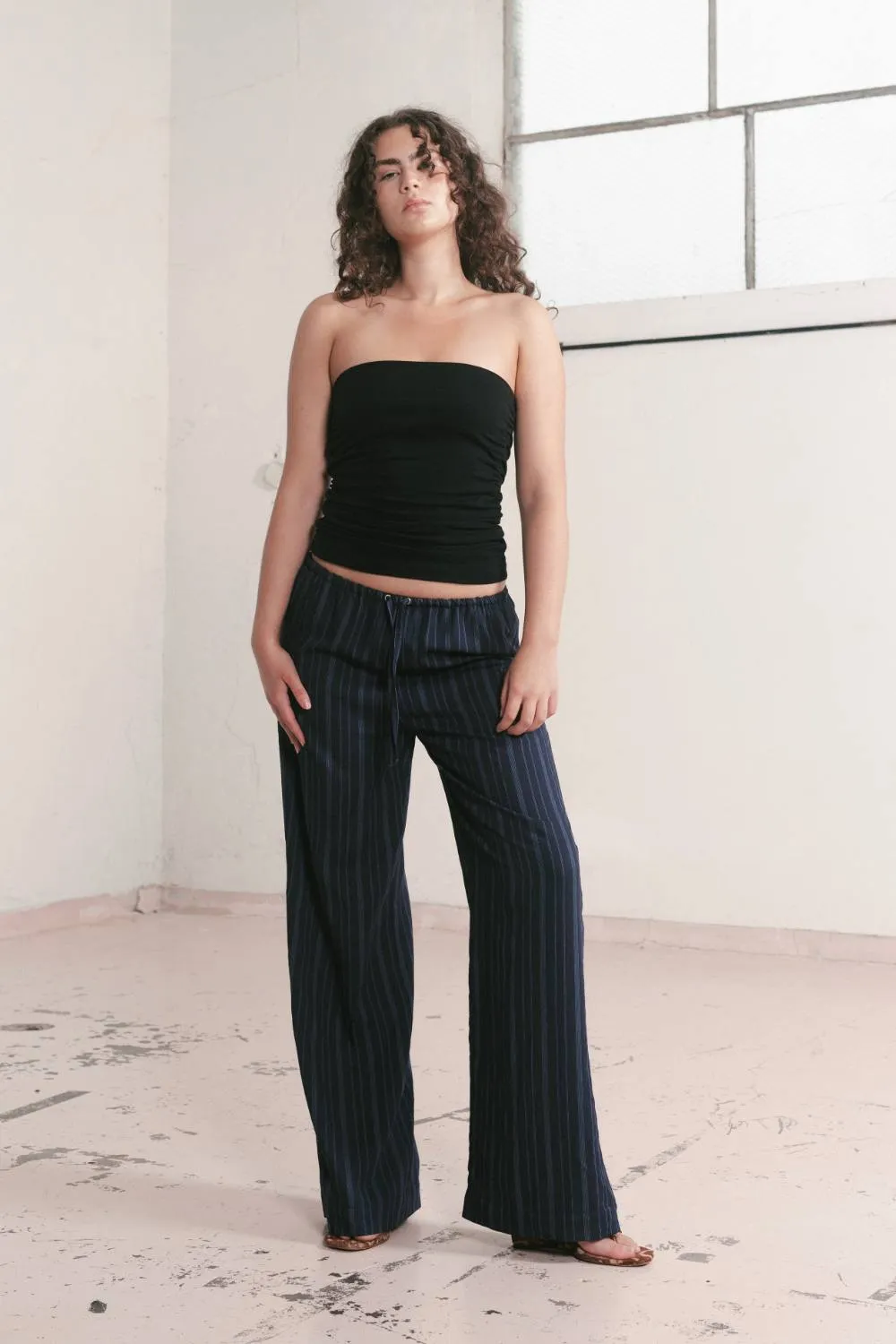 SARAH DRAWSTRING PANT | MIDNIGHT BLUE sold by SISTER Studios product image thumbnail 2