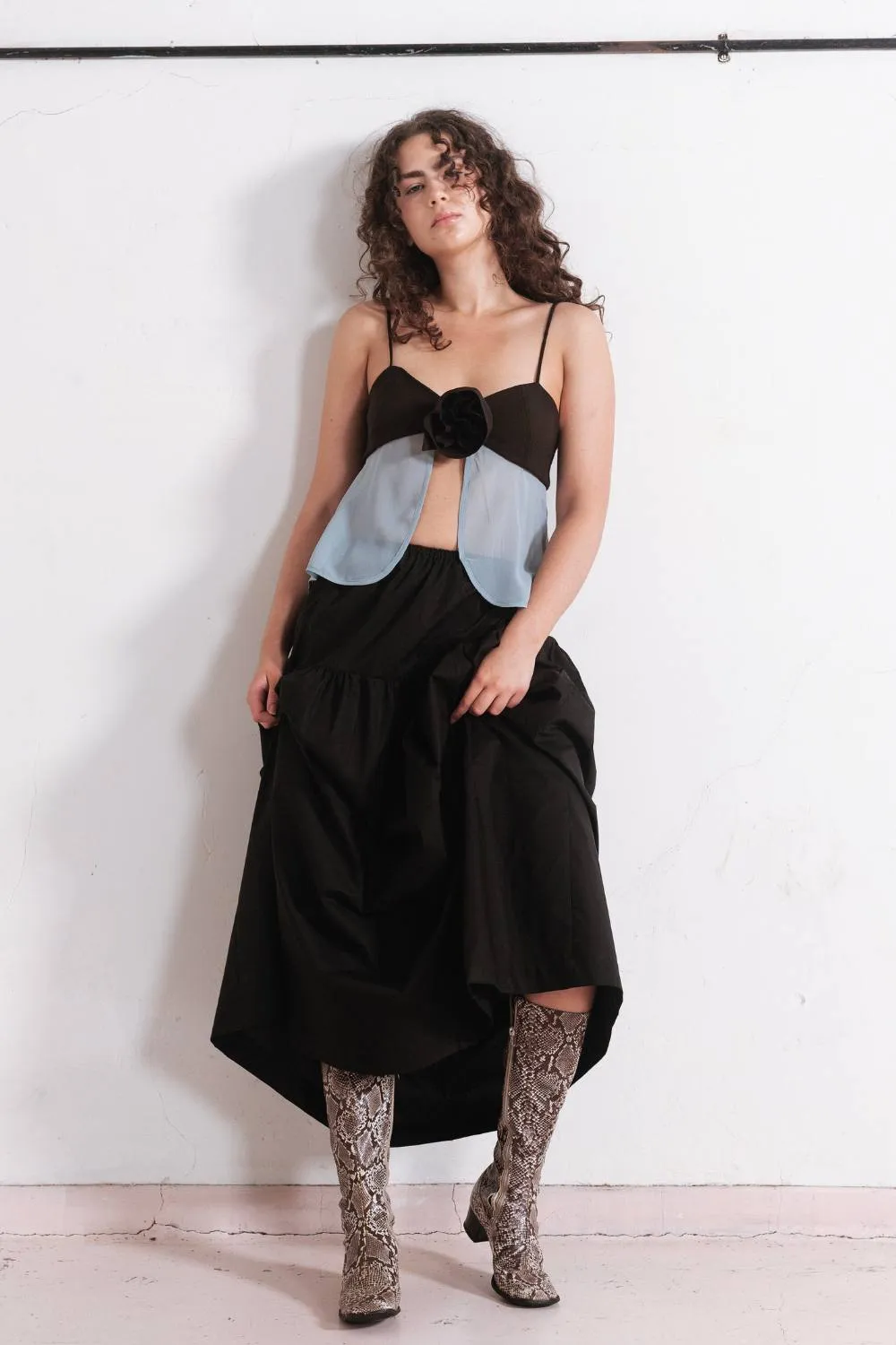 ROSETTE SINGLET | CHOCOLATE AND BLUE sold by SISTER Studios product image thumbnail 3