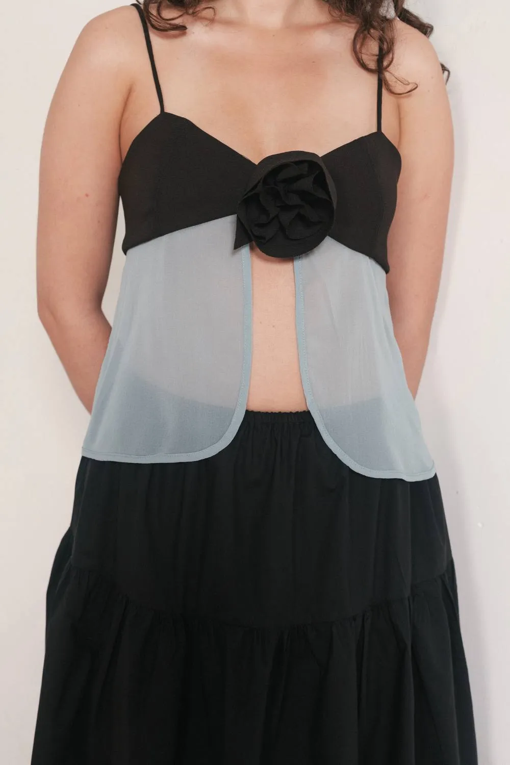 ROSETTE SINGLET | CHOCOLATE AND BLUE sold by SISTER Studios product image thumbnail 2